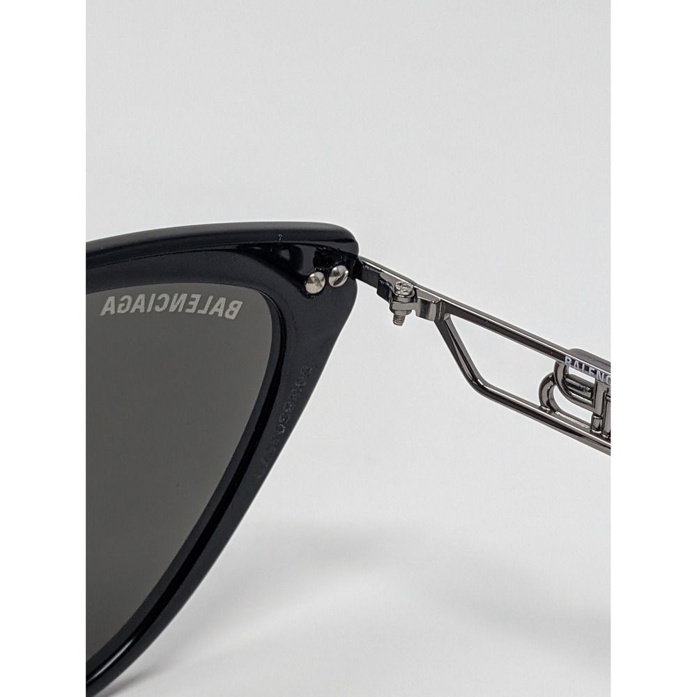 Balenciaga BB0052S Cat Eye Sunglasses Black BB Logo Made in Italy Vacation - Picture 8 of 13